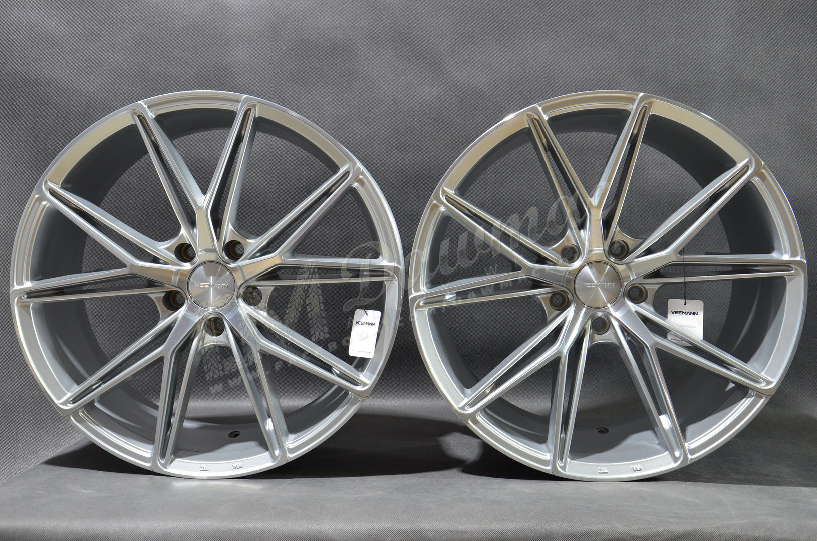 Veemann V-FS49 20" 8,5J ET38 + 10J ET42 5x112 Silver Machined - obrazek 2