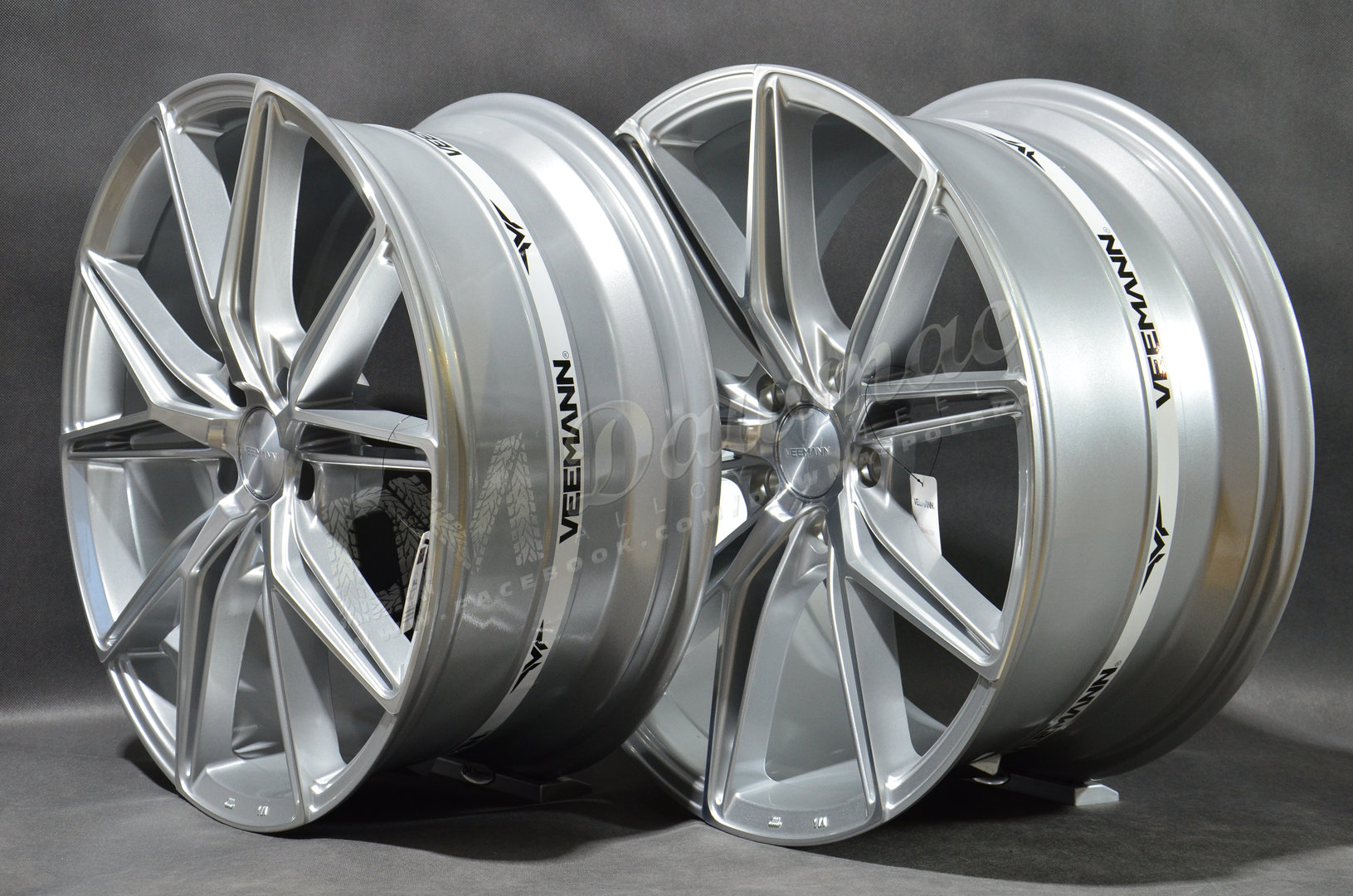 Veemann V-FS49 20" 8,5J ET38 + 10J ET42 5x112 Silver Machined - obrazek 4