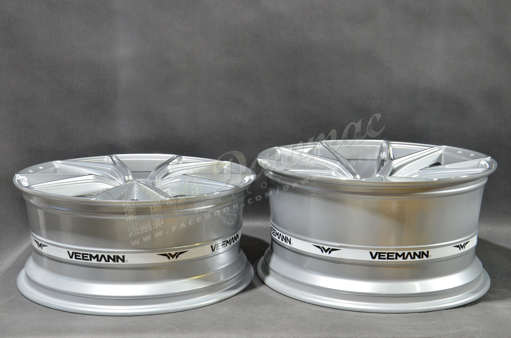 Veemann V-FS49 20" 8,5J ET38 + 10J ET42 5x112 Silver Machined - obrazek 7