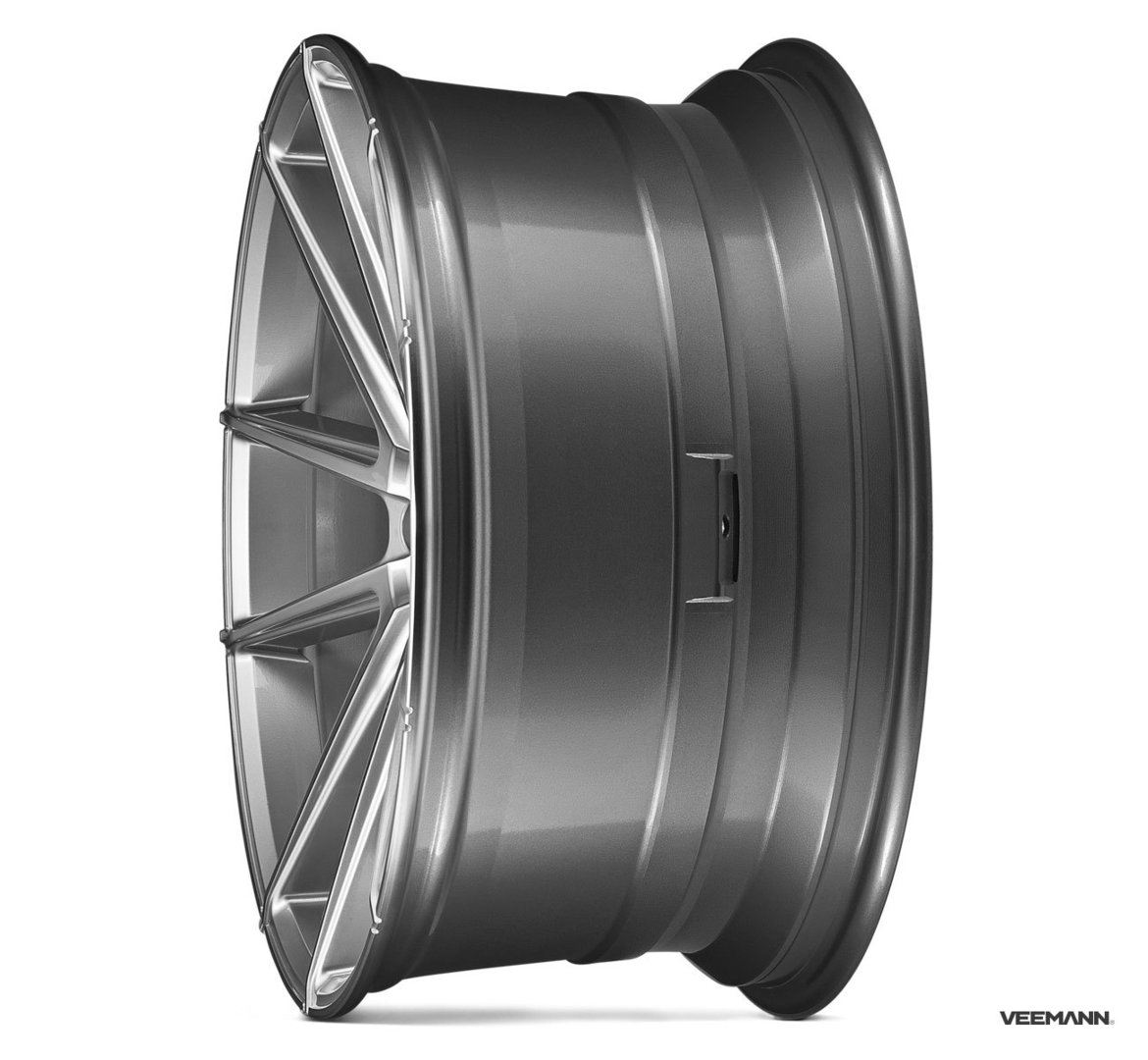 Veemann V-FS4 21" 9J ET28 + 10,5J ET43 5x112 Gloss Graphite - obrazek 3