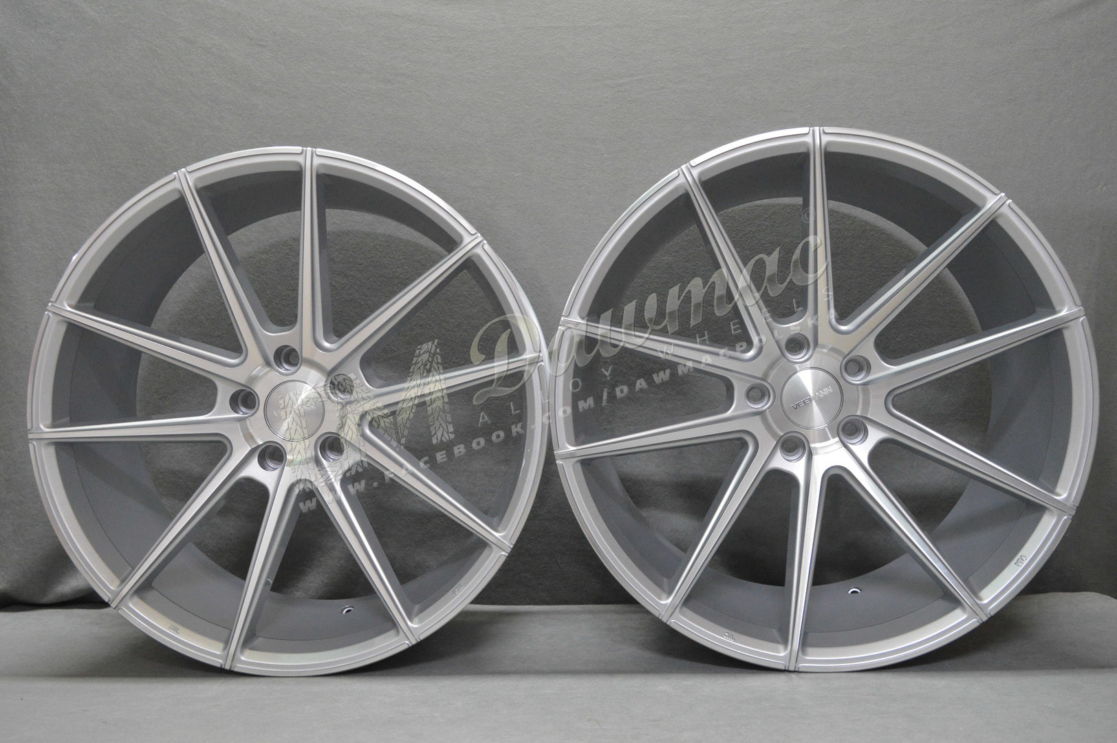 Veemann V-FS4 21" 9J ET32 + 10,5J ET43 5x112 Silver Machined - obrazek 2