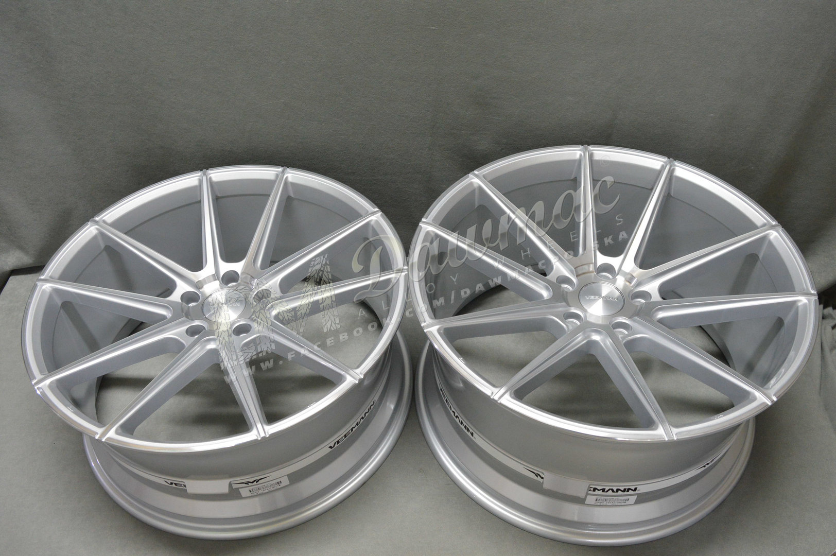 Veemann V-FS4 21" 9J ET32 + 10,5J ET43 5x112 Silver Machined - obrazek 6
