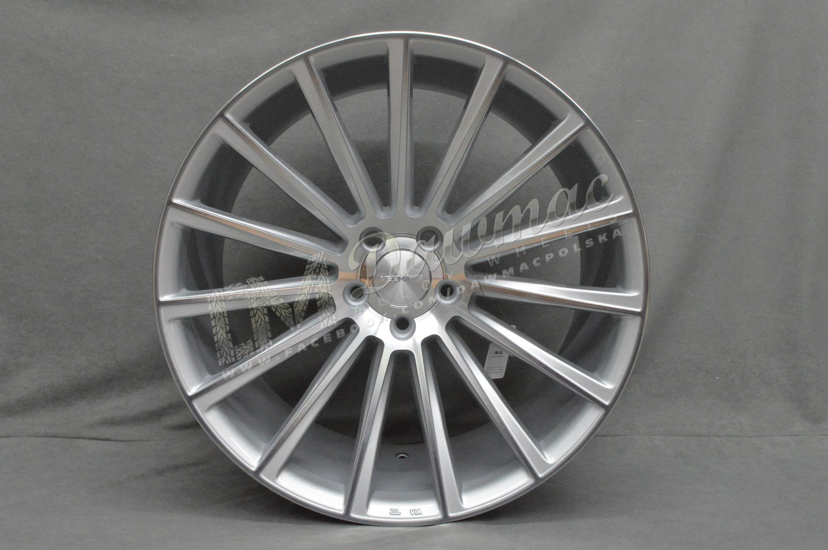 Veemann V-FS55 20" 8,5J ET38 + 10J ET45 5x112 Silver Machined - obrazek 2