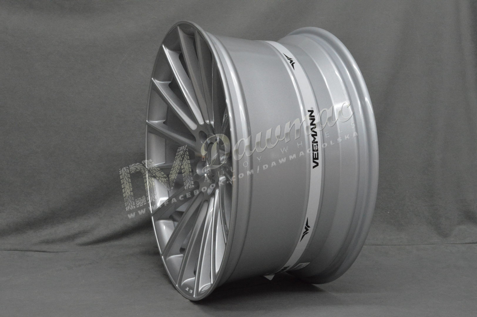 Veemann V-FS55 20" 8,5J ET38 + 10J ET45 5x112 Silver Machined - obrazek 3