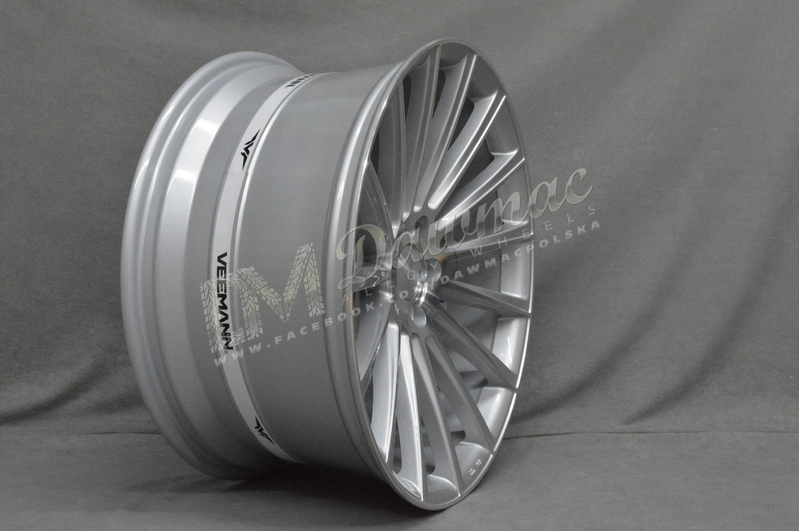 Veemann V-FS55 20" 8,5J ET38 + 10J ET45 5x112 Silver Machined - obrazek 4