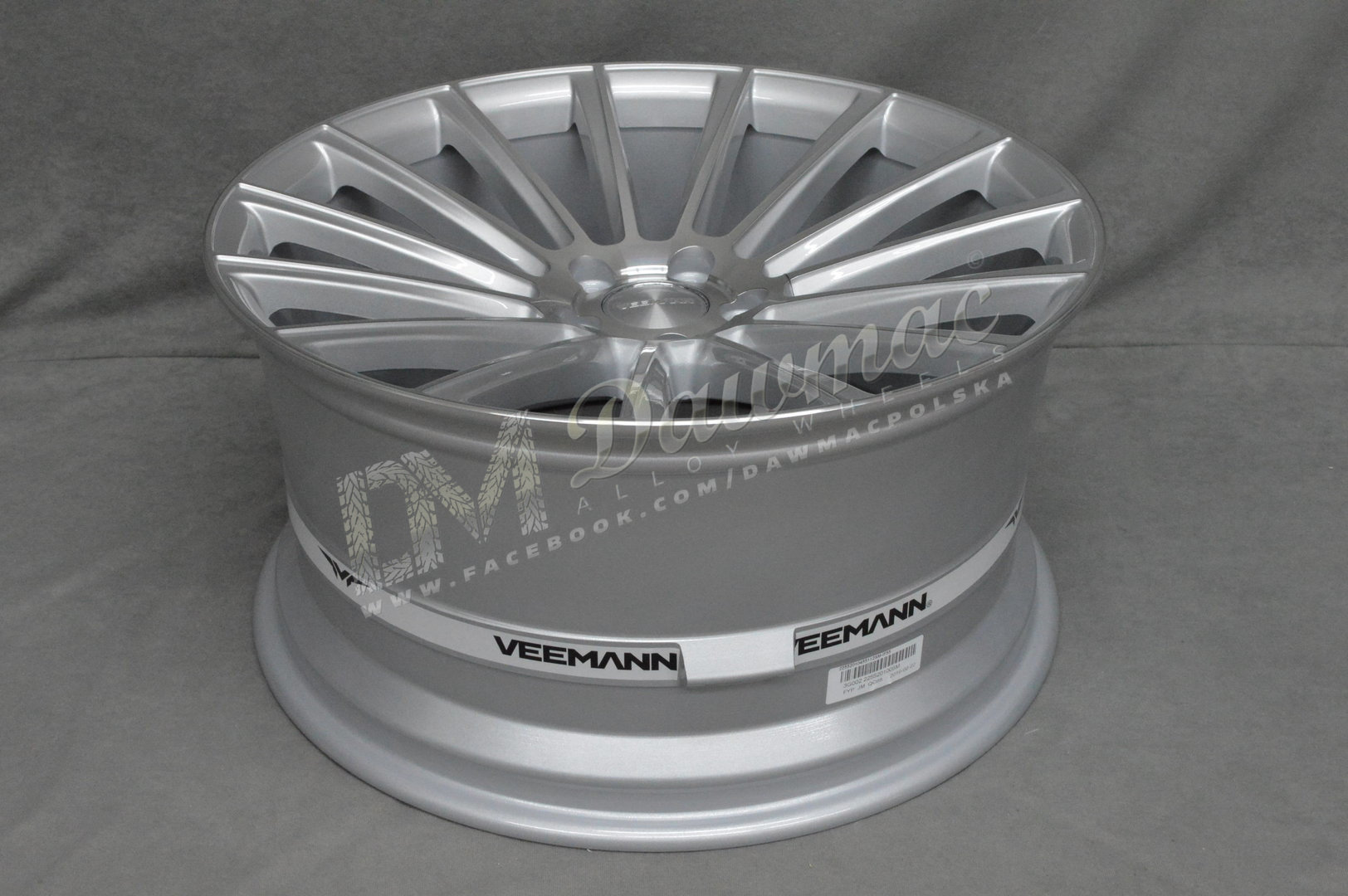 Veemann V-FS55 20" 8,5J ET38 + 10J ET45 5x112 Silver Machined - obrazek 6