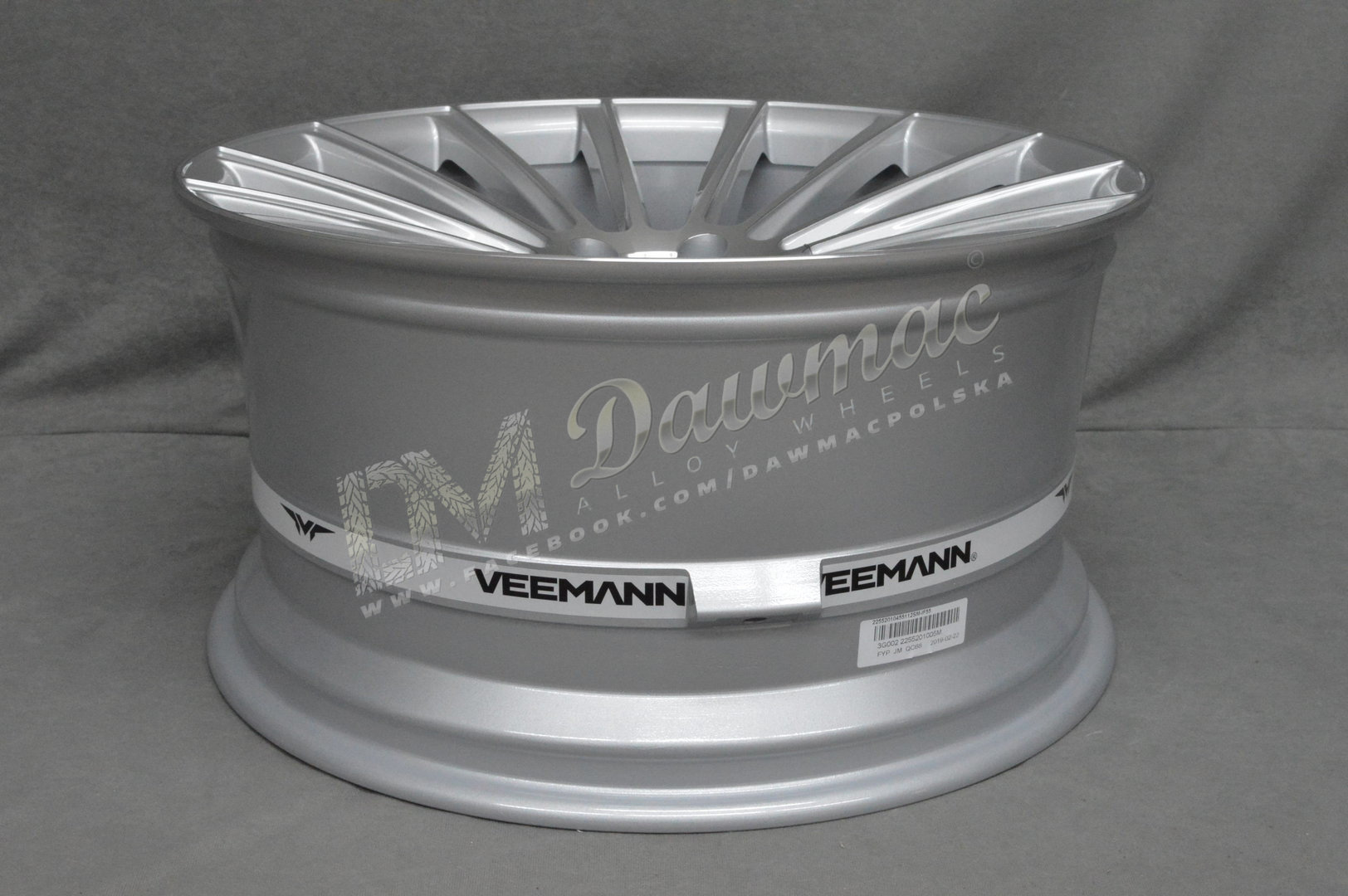 Veemann V-FS55 20" 8,5J ET38 + 10J ET45 5x112 Silver Machined - obrazek 7