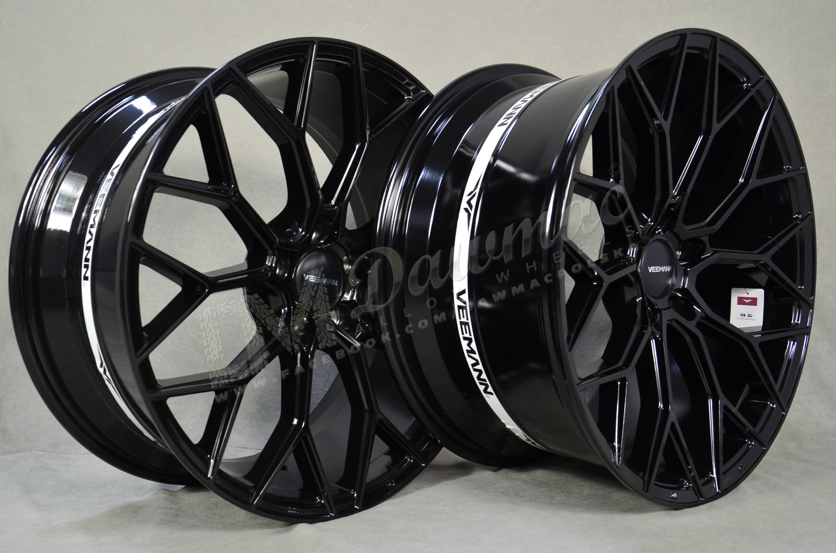 Veemann V-FS66 19" 8,5J ET35 + 9,5J ET43 5x120 Gloss Black - obrazek 4