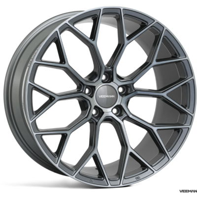 Veemann V-FS66 20" 8,5J ET38 + 10J ET42 5x112 Graphite Smoke Machined