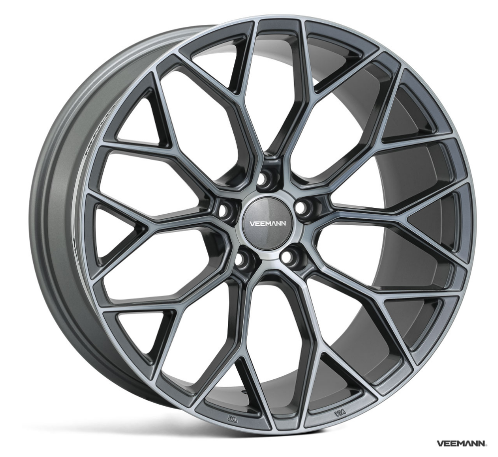 Veemann V-FS66 20" 8,5J ET38 + 10J ET42 5x112 Graphite Smoke Machined