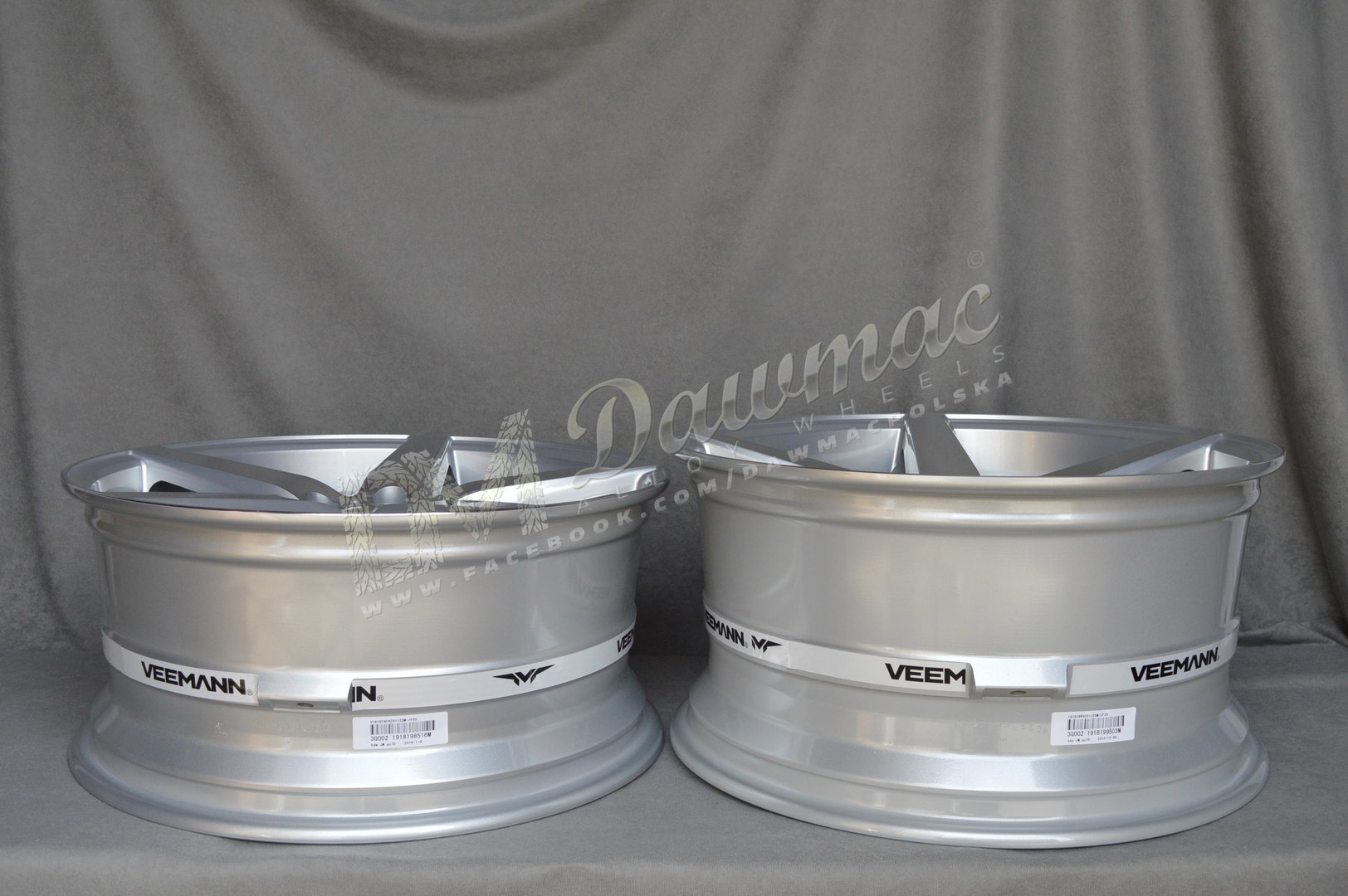 Veemann V-FS8 19" 8,5J ET35 + 9,5J ET42 5x120 Silver Machined - obrazek 7