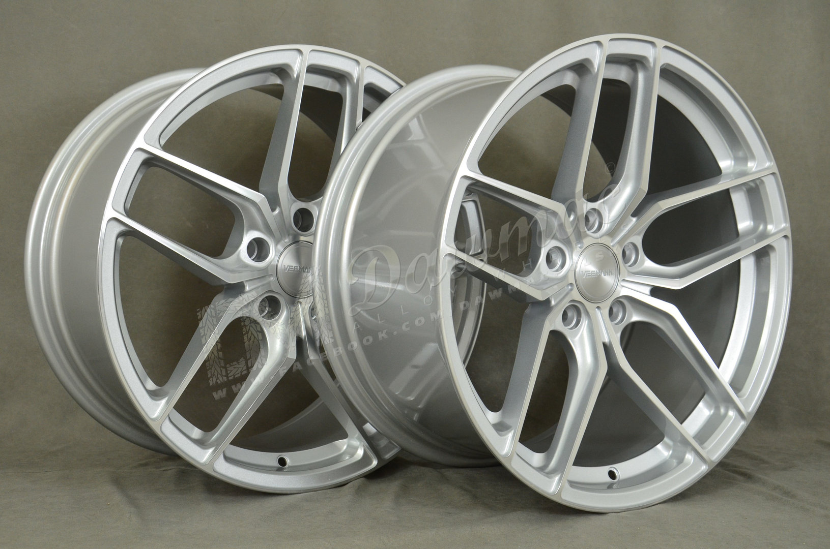 Veemann VC03 20" 9J ET32 + 10,5J ET30 5x112 Quartz Silver Machined - obrazek 4