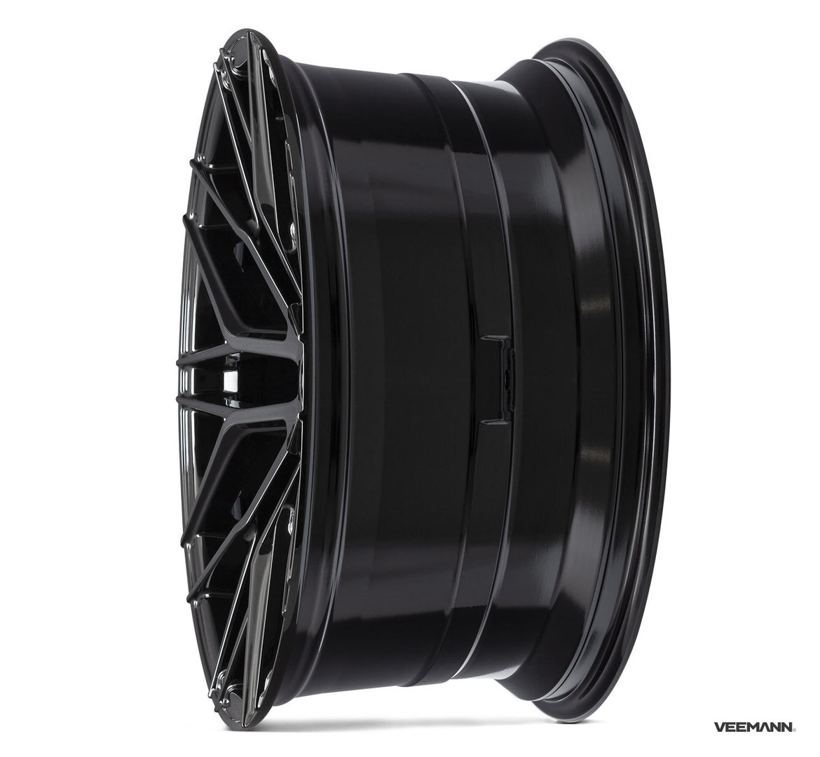 Veemann VC520 22" 11J ET25 + 12J ET33 5x120 Gloss Black - obrazek 3