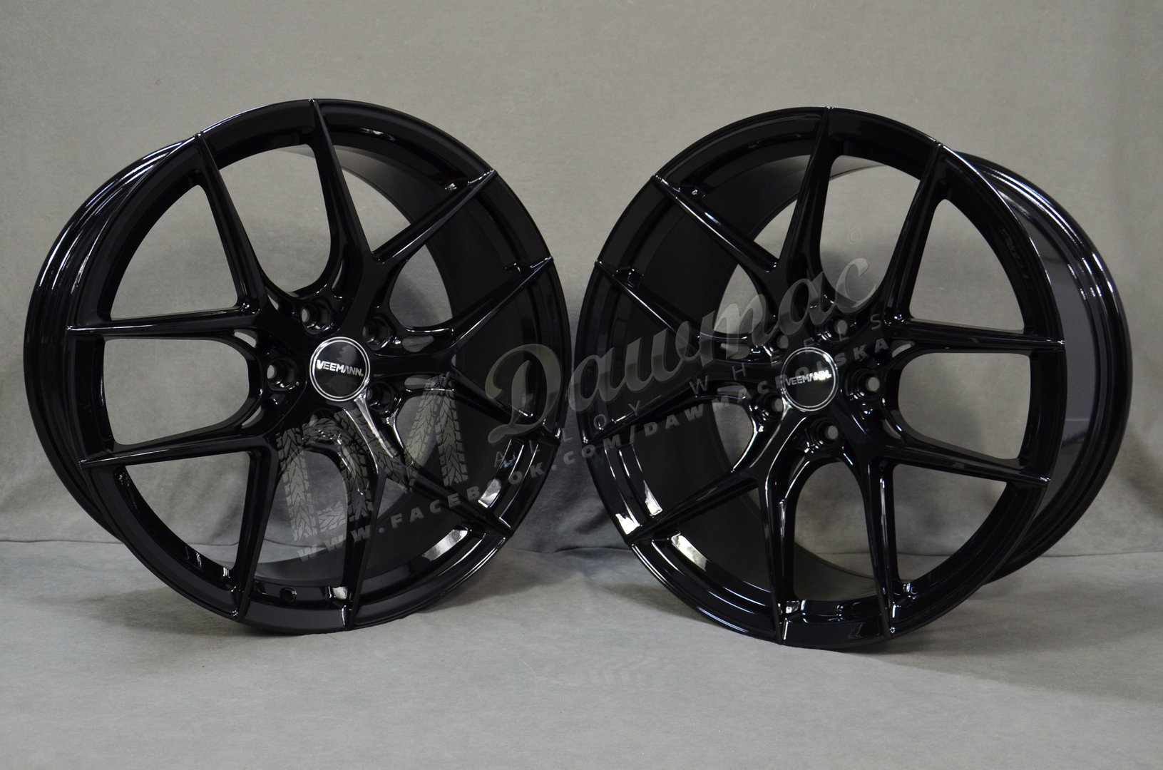 Veemann VC580R 20" 9J ET35 + 10J ET45 5x120 Gloss Black - obrazek 3