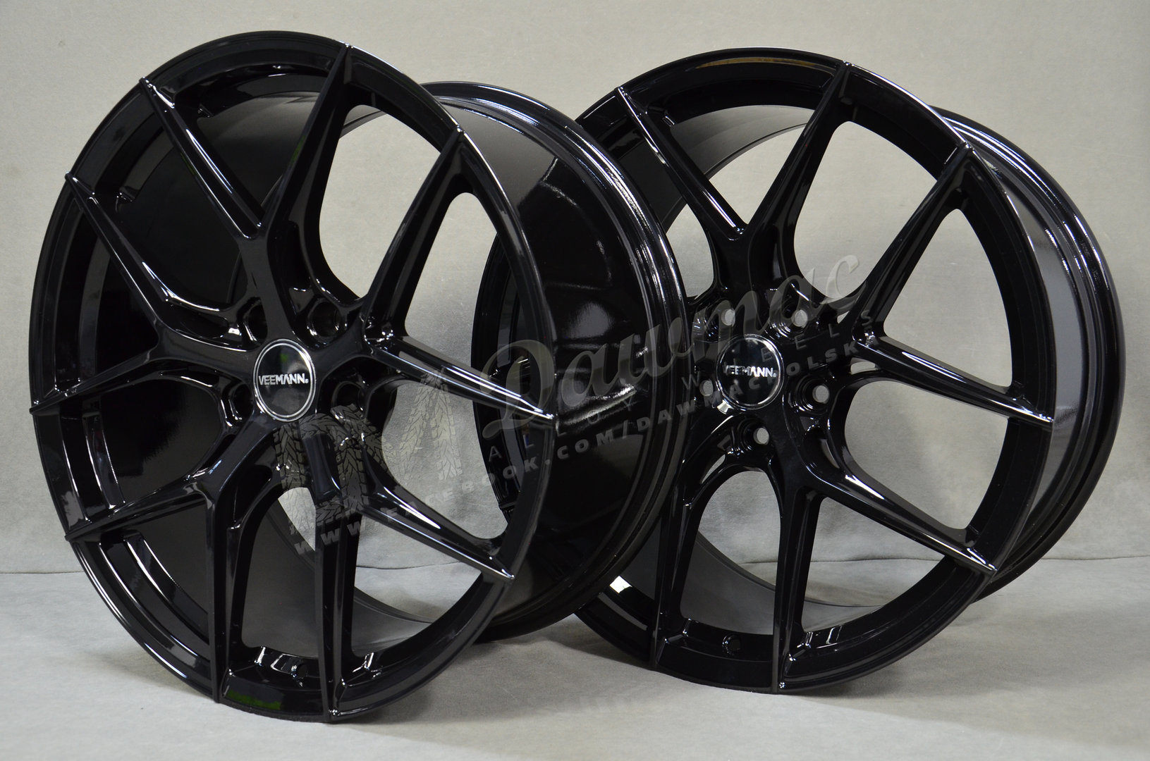 Veemann VC580R 20" 9J ET35 + 10J ET45 5x120 Gloss Black - obrazek 5