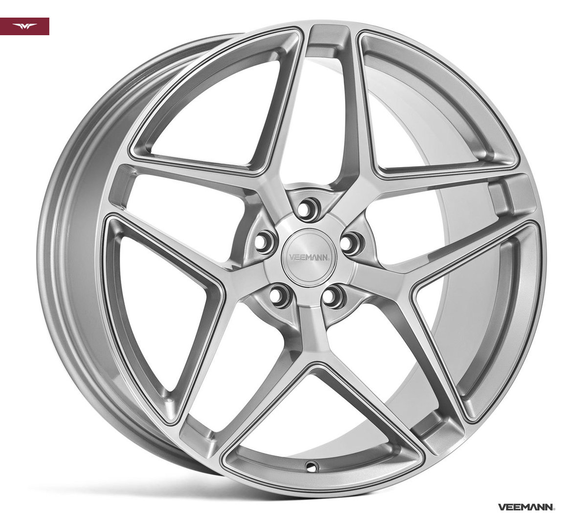 Veemann VC650 20" 9J ET35 + 10J ET45 5x120 Quartz Silver Machined - obrazek 2
