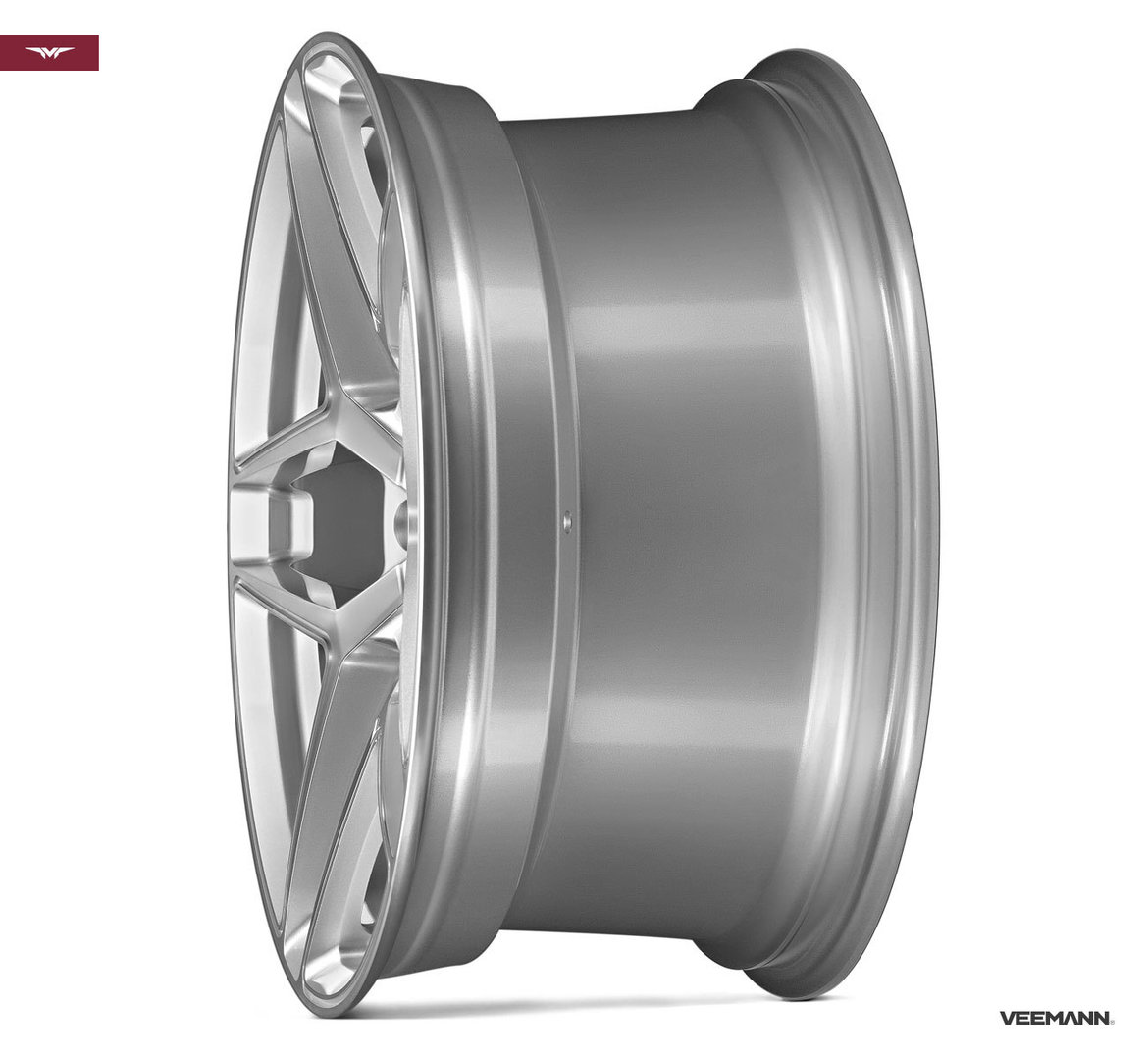 Veemann VC650 20" 9J ET35 + 10J ET45 5x120 Quartz Silver Machined - obrazek 3