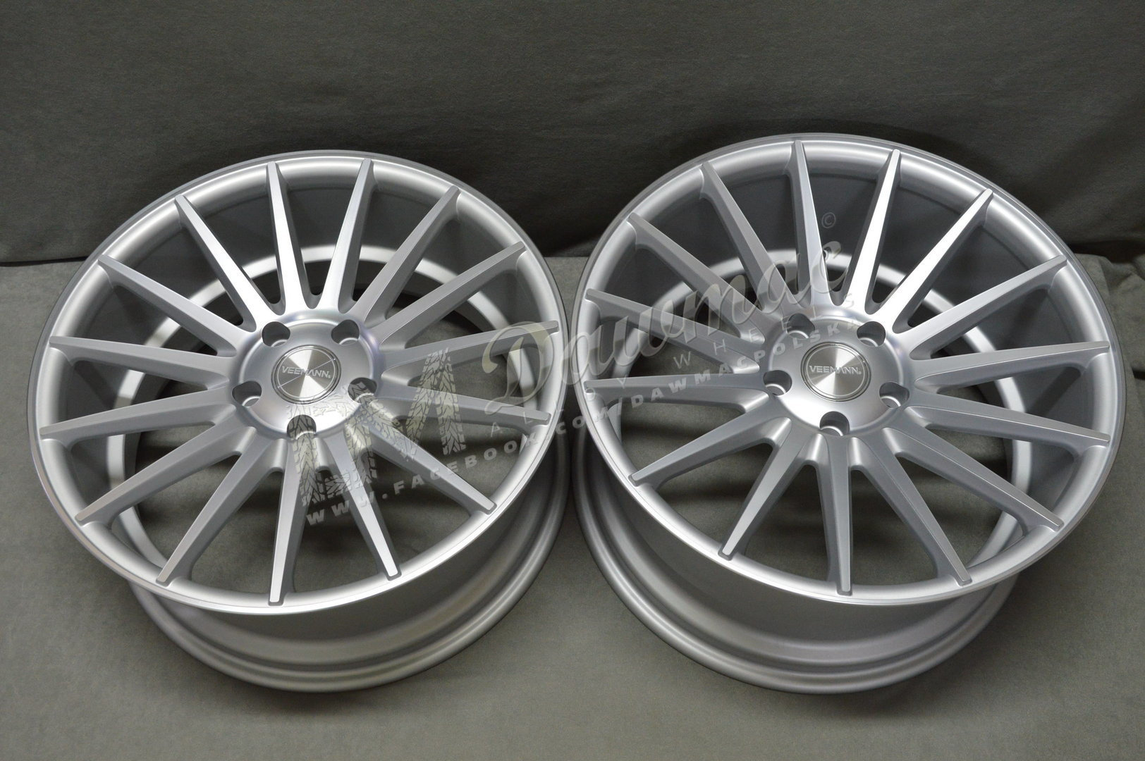 Veemann VC7 20" 8,5J ET45 + 10,5J ET35 5x112 Matt Silver Machined - obrazek 6