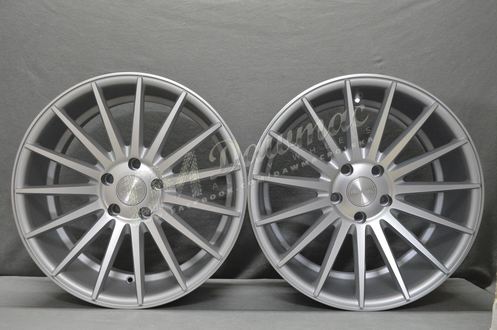 Veemann VC7 20" 8,5J ET45 + 10J ET38 5x112 Matt Silver Machined - obrazek 2
