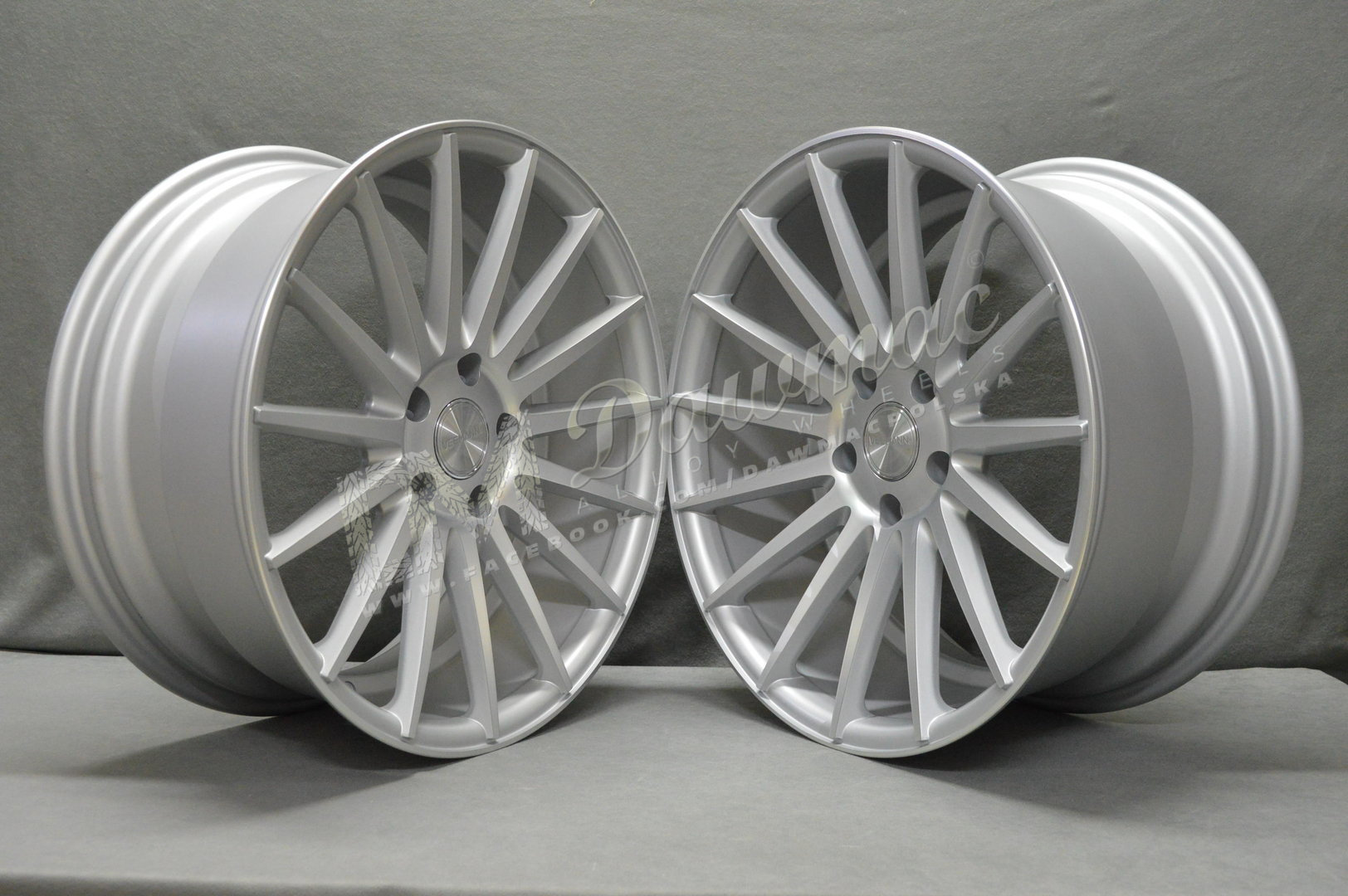 Veemann VC7 20" 8,5J ET45 + 10J ET38 5x112 Matt Silver Machined - obrazek 3