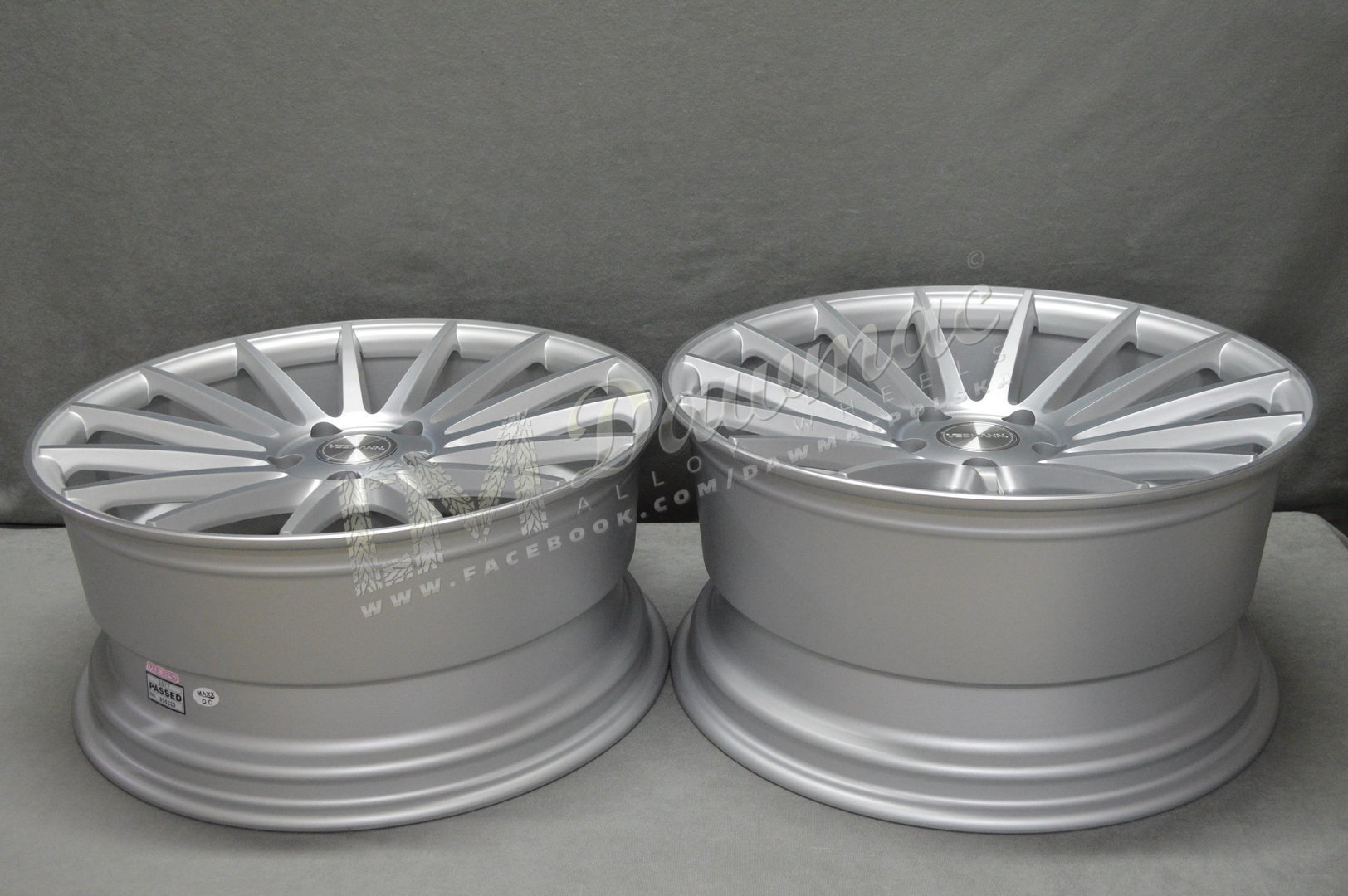 Veemann VC7 20" 8,5J ET45 + 9J ET28 5x112 Matt Silver Machined - obrazek 7