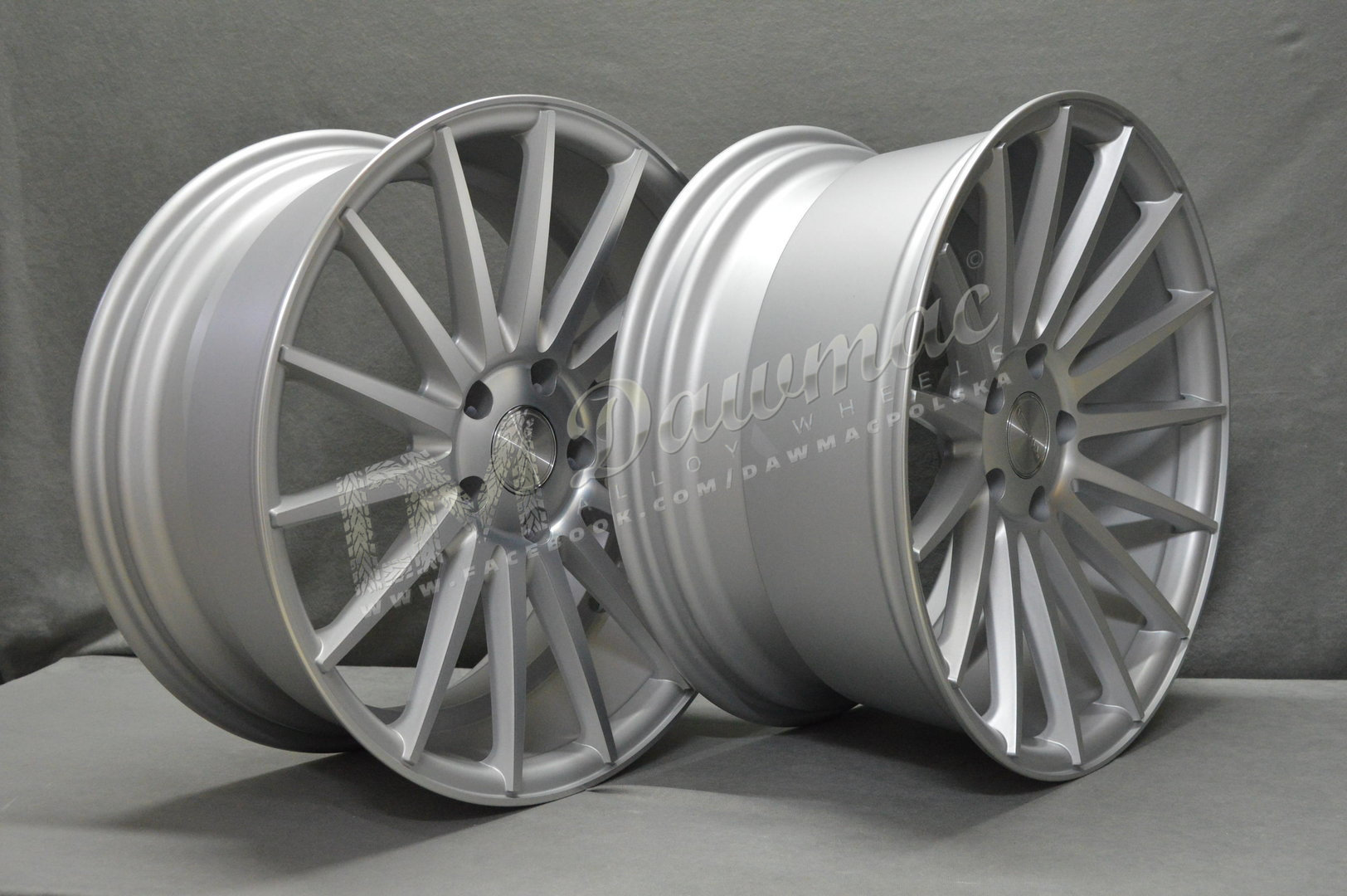 Veemann VC7 20" 9J ET28 + 10J ET38 5x112 Matt Silver Machined - obrazek 5