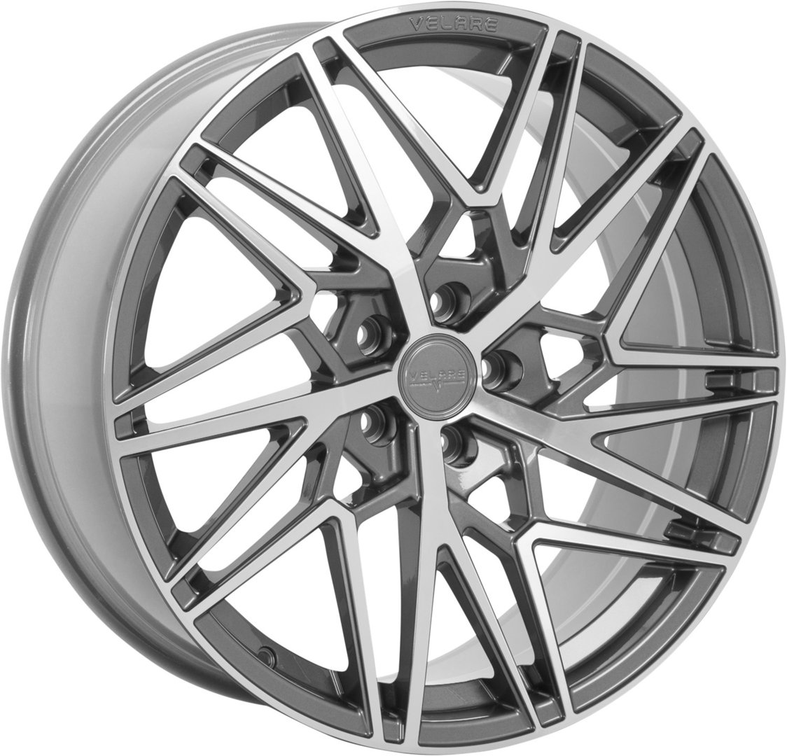 Velare VLR06 20" 8,5J ET18/ET32/ET40 + 10J ET25/ET40 5x112 Platinum Grey Machined Face - obrazek 2