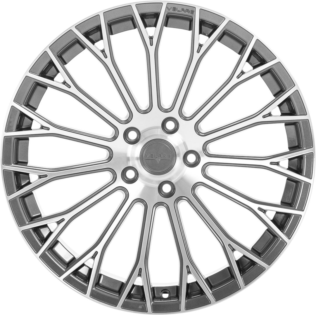 Velare VLR12 20" 8,5J ET35 + 10J ET38/ET45 5x120 Platinum Grey Machined Face - obrazek 4