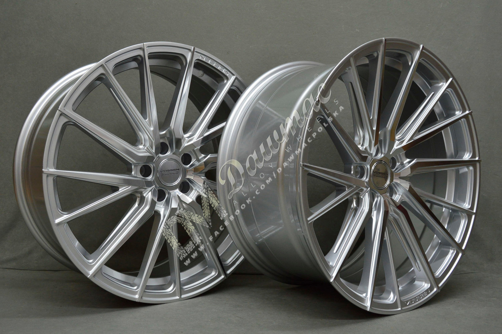 Vossen HF-4T 20" 8,5J ET40 + 10,5J ET30/ET42 5x112 Silver Polished - obrazek 4